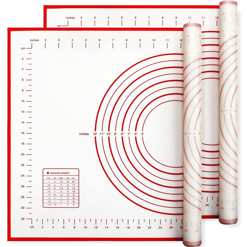Силиконовый коврик для выпечки без прилипания для прокатки теста с измерениями
