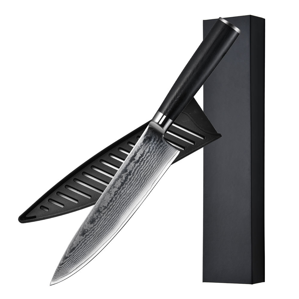 Японские кухонные ножи 10Cr15Comov Damascus стальной шеф-повар с ручкой G10